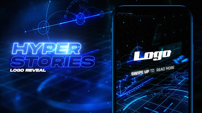 Hyper Stories Logo Reveal Freebies template preview