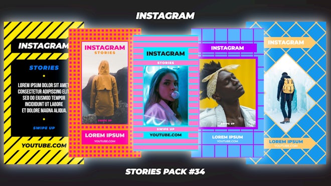 Instagram Stories Pack 34 Freebies template preview