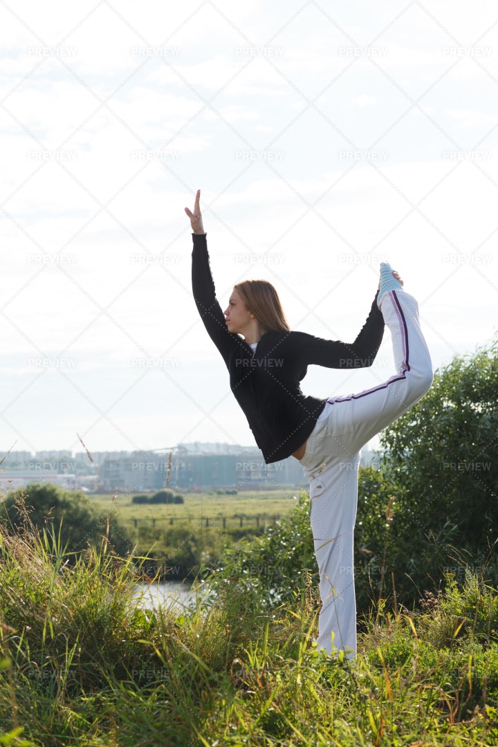 Yoga Asana Pose: Stock Photos