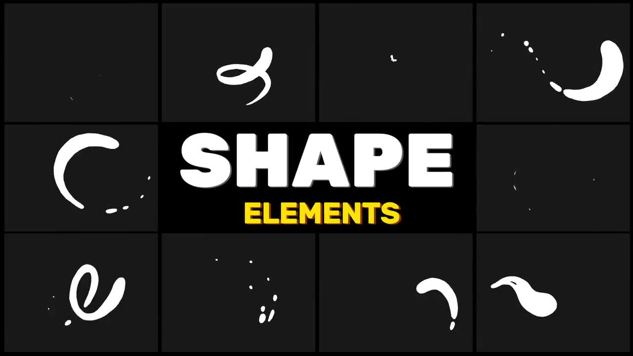 Шейп ЮТУБЕР. AE элемент. Shapes Pack after Effects. Shape elements
