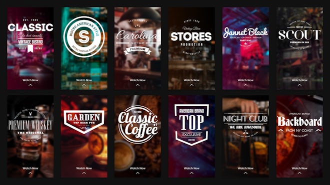 Instagram Stories - Grand Stores & Bars Freebies template preview