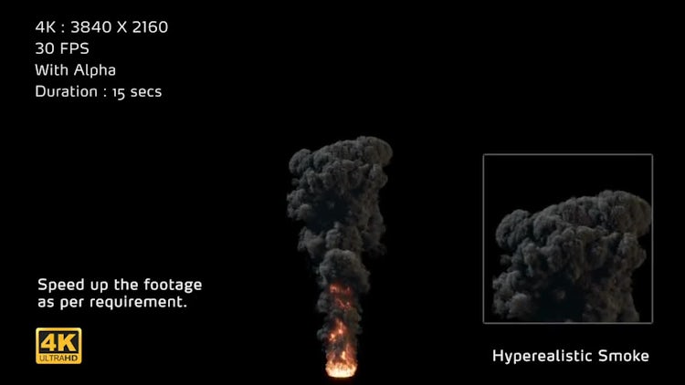 4K Hyperealistic Large Scale Smoke Ver.01: Stock Motion Graphics