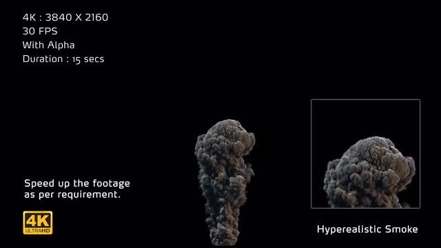 4K Hyperealistic Large Scale Smoke Ver.04: Stock Motion Graphics