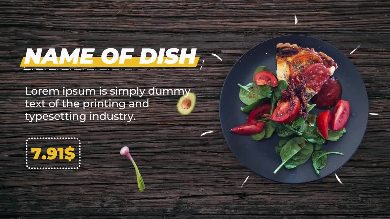 Food Menu After Effects Templates Motion Array