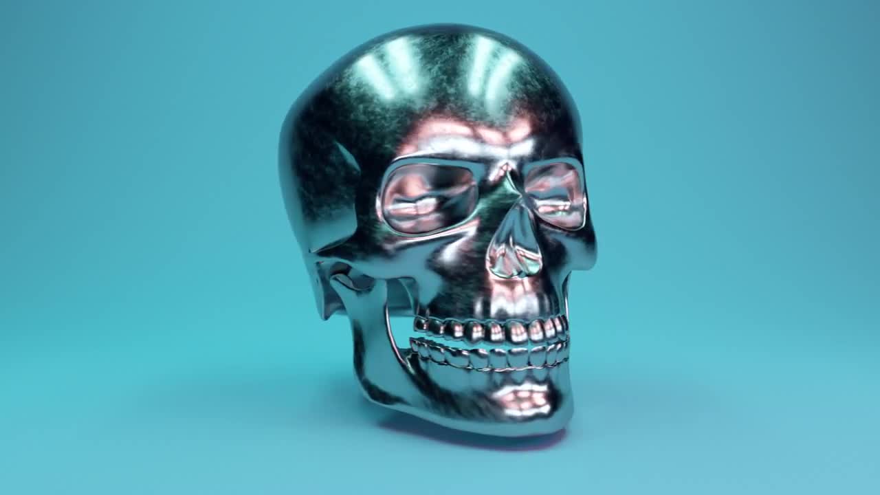 Metal Skull  Stock Motion Graphics Motion Array