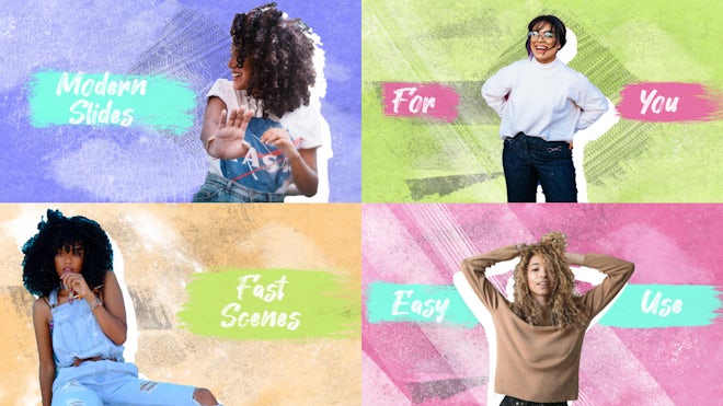 Art Colorful Slideshow Freebies template preview