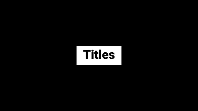 Titles and lower thirds: Motion Graphics Templates