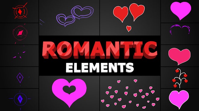 Romantic Elements Freebies template preview