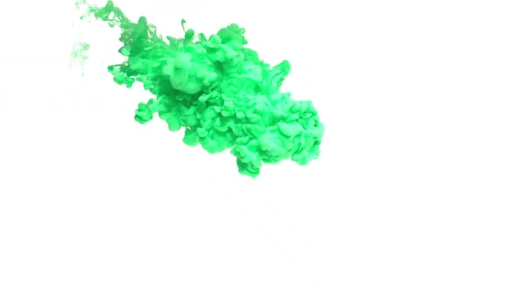 Green ink in water : Stock Video