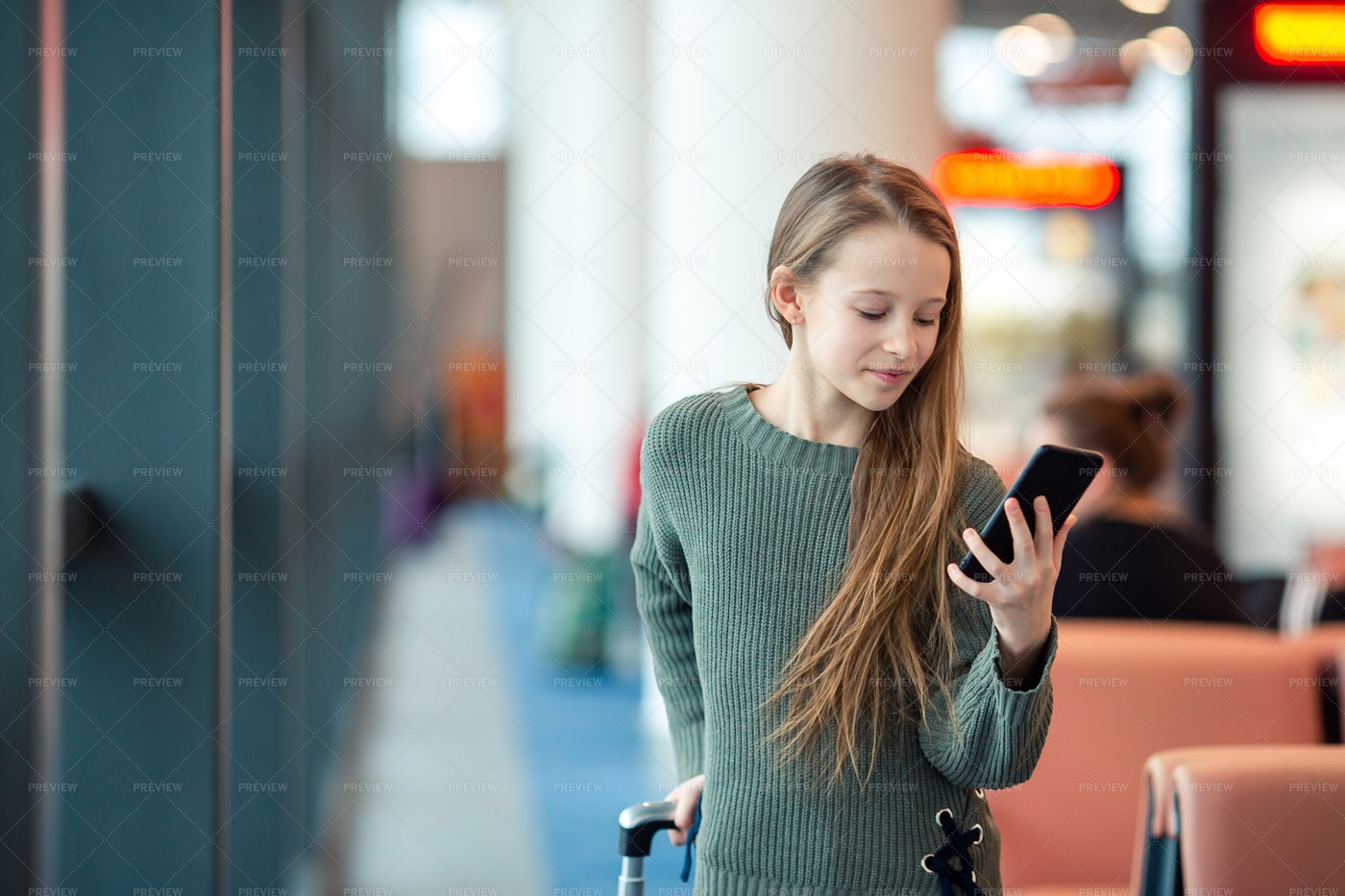 Girl Using Her Smartphone: Stock Photos