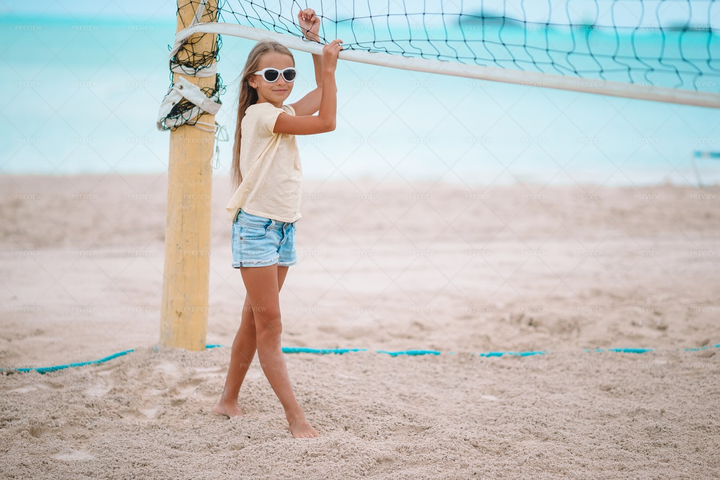 At The Volleyball Net: Stock Photos