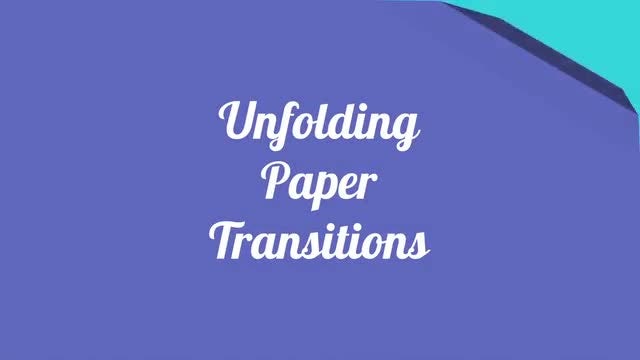 Unfolding Paper Transitions: After Effects Templates