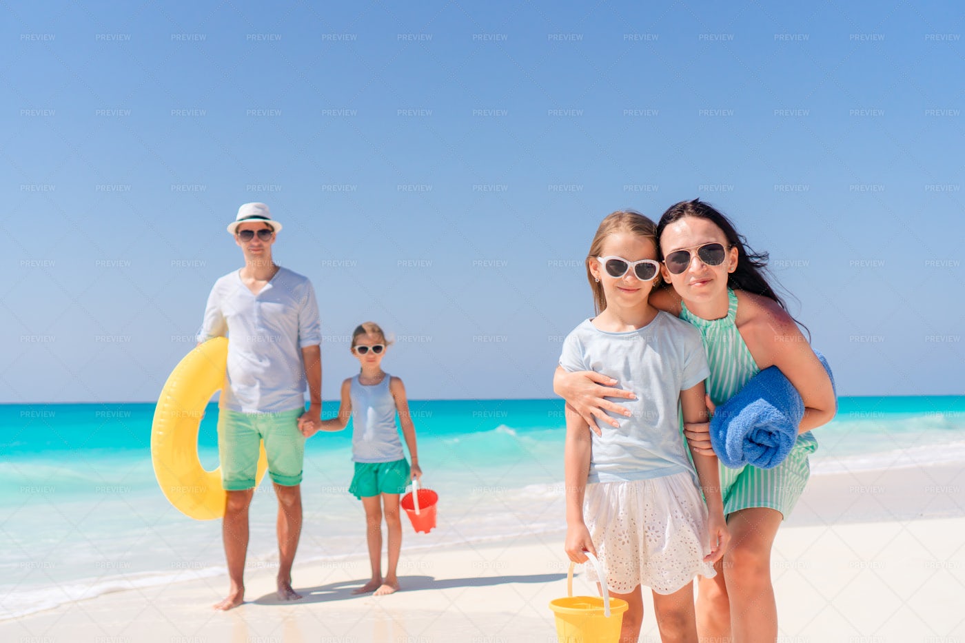 Family Beach Holiday: Stock Photos
