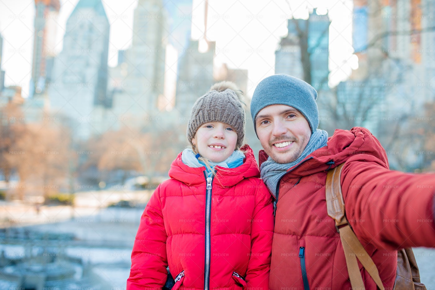 Little Girl And Dad Having Fun: Stock Photos