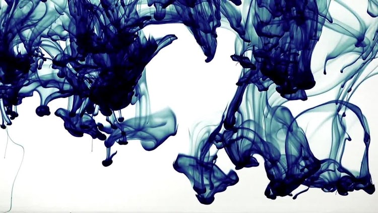 Abstract Ink Downward Blue: Stock Video