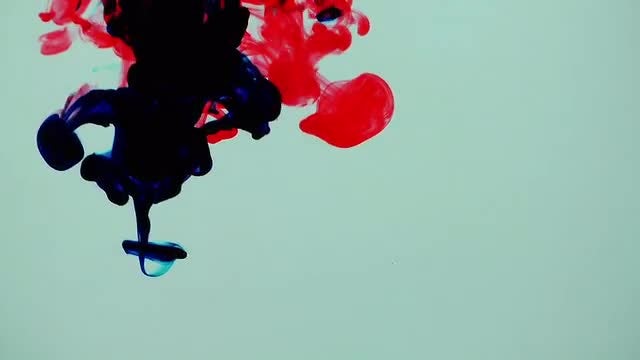 Dark Blue and Red Ink: Stock Video