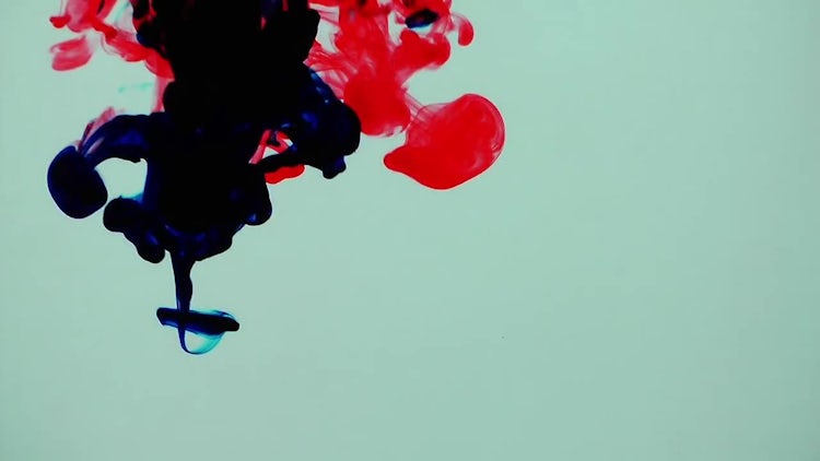 Dark Blue and Red Ink: Stock Video