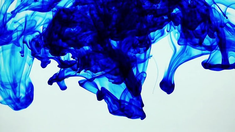 Blue Ink Downward Flow: Stock Video