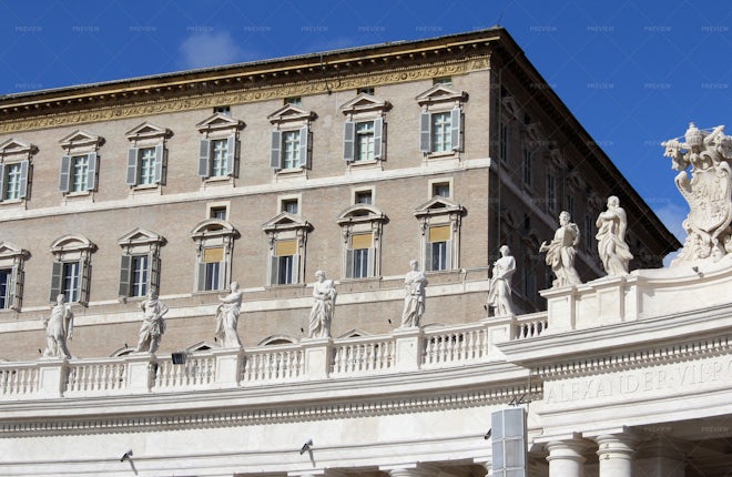 Pope's Window In Vatican City - Stock Photos | Motion Array