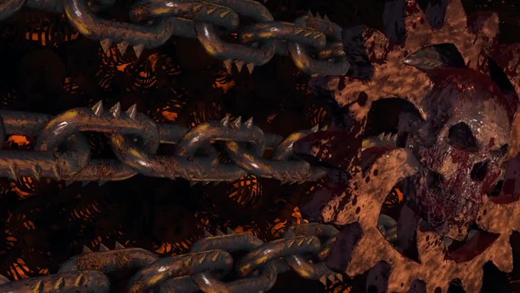 Rusty Cogwheels And Chains: Motion Graphics
