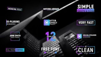 12 Modern Titles: After Effects Templates