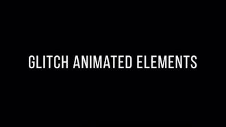Glitch Animated Elements: Premiere Pro Templates