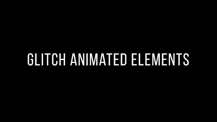 Glitch Animated Elements: Premiere Pro Templates
