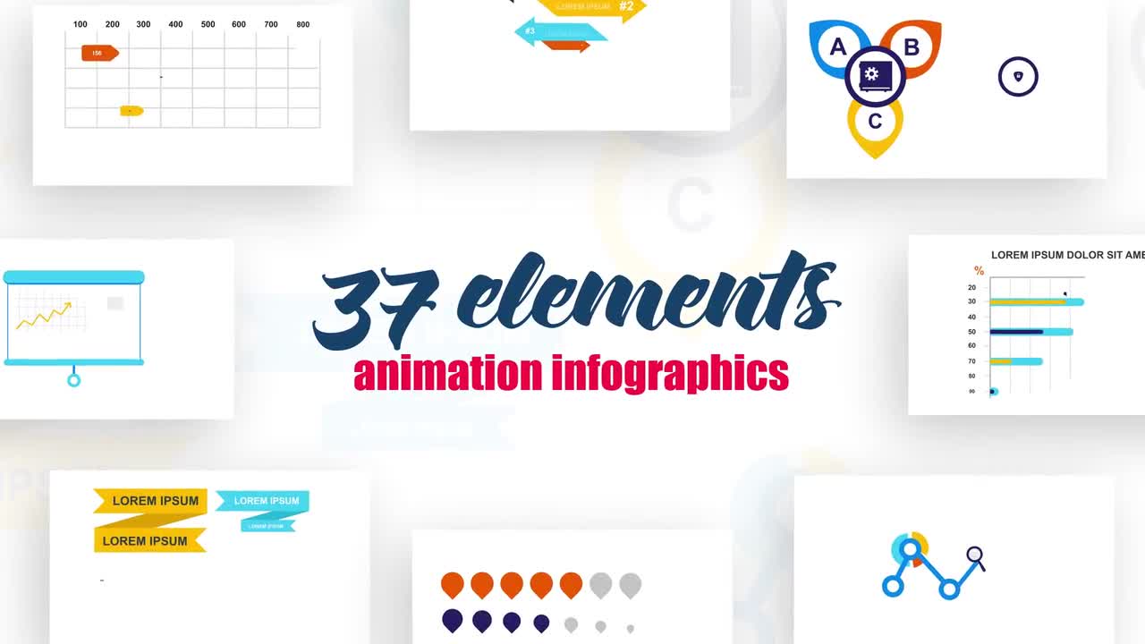 Infographics Vol.18 After Effects Templates Motion Array