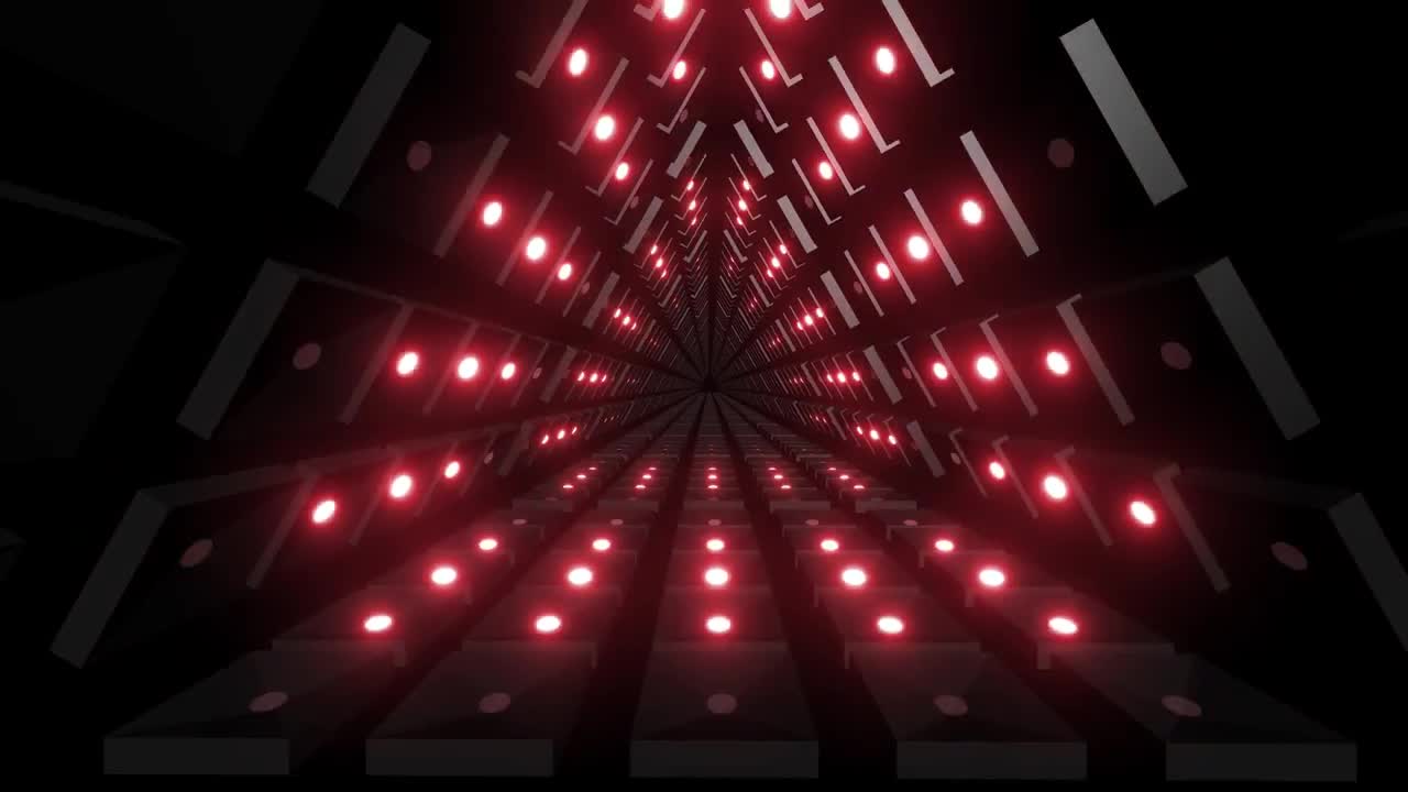 Tunnel With LED Lights - Stock Motion Graphics | Motion Array