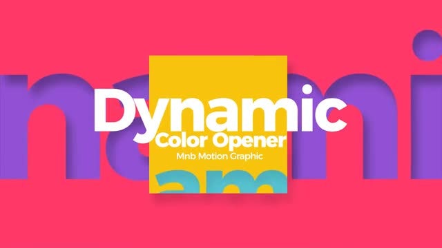 Dynamic Color Opener: After Effects Templates