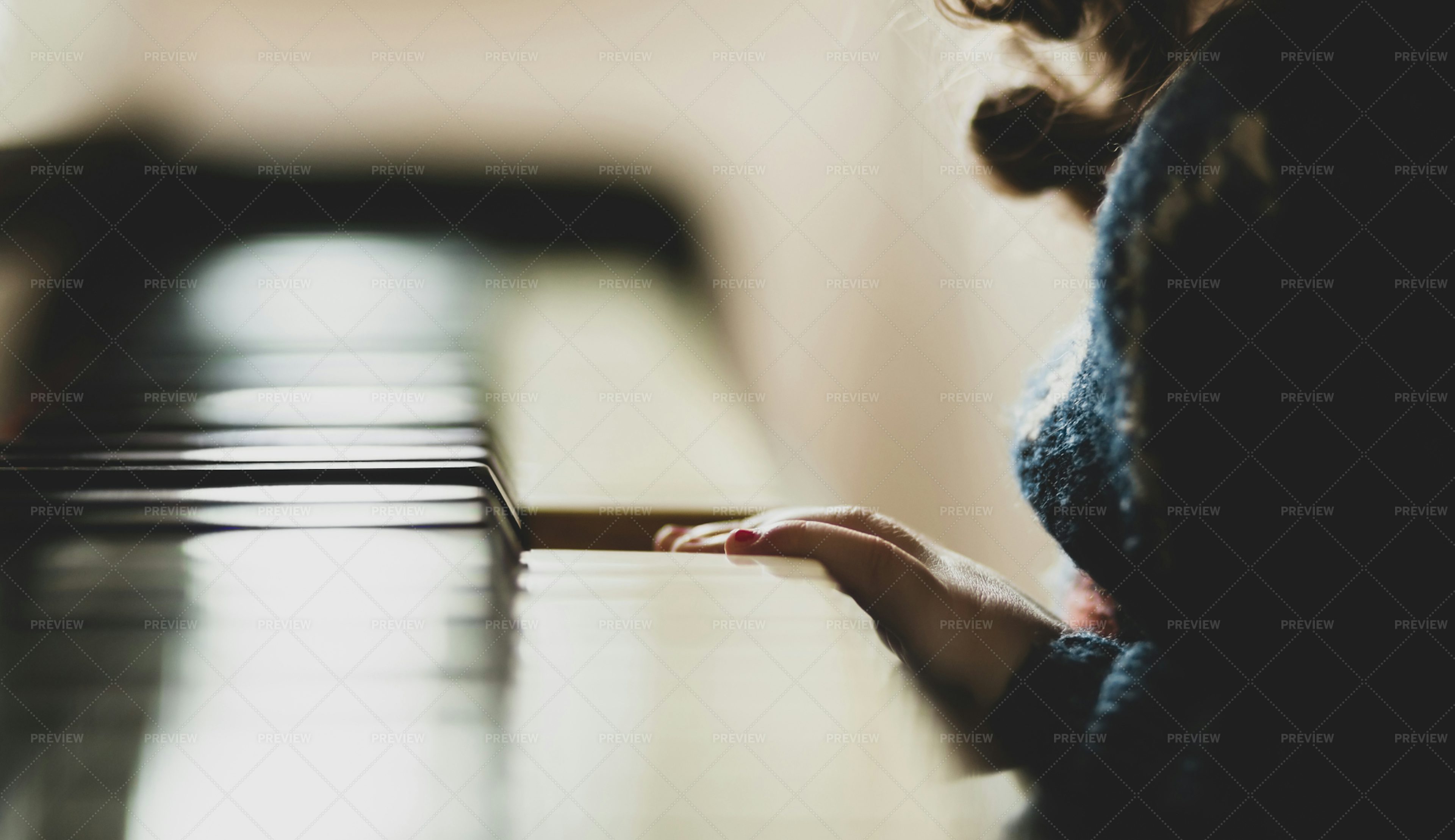 Hands Playing A Piano - Stock Photos | Motion Array