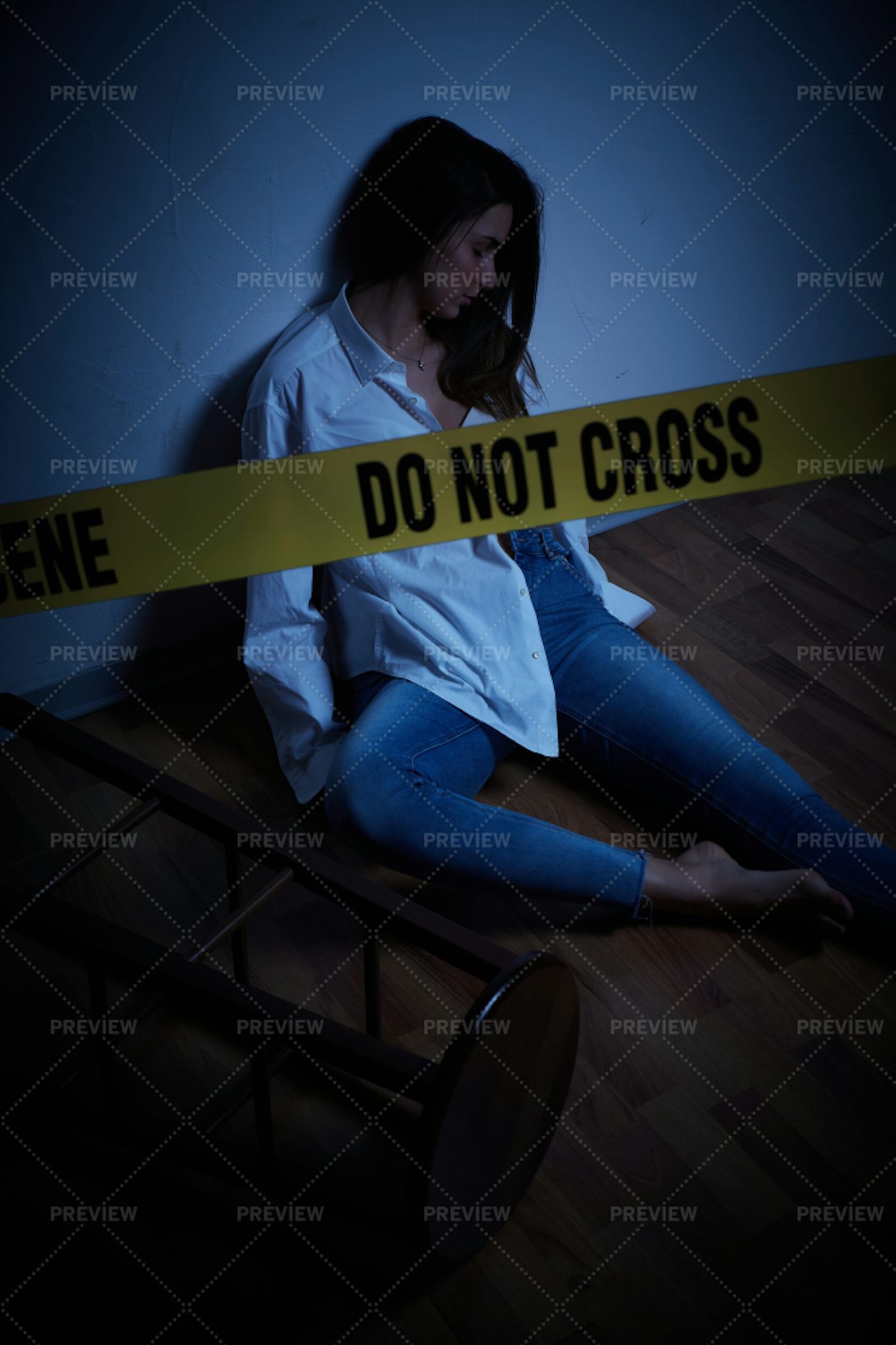 Dead Woman On The Floor - Stock Photos | Motion Array