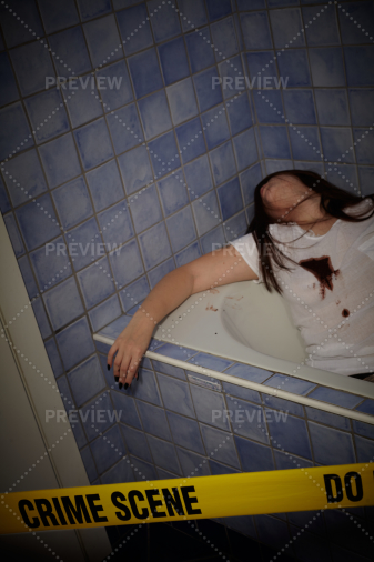 Crime Scene In Bathtub Stock Photos Motion Array