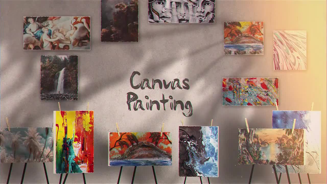 Canvas Painting Gallery After Effects Templates Motion Array