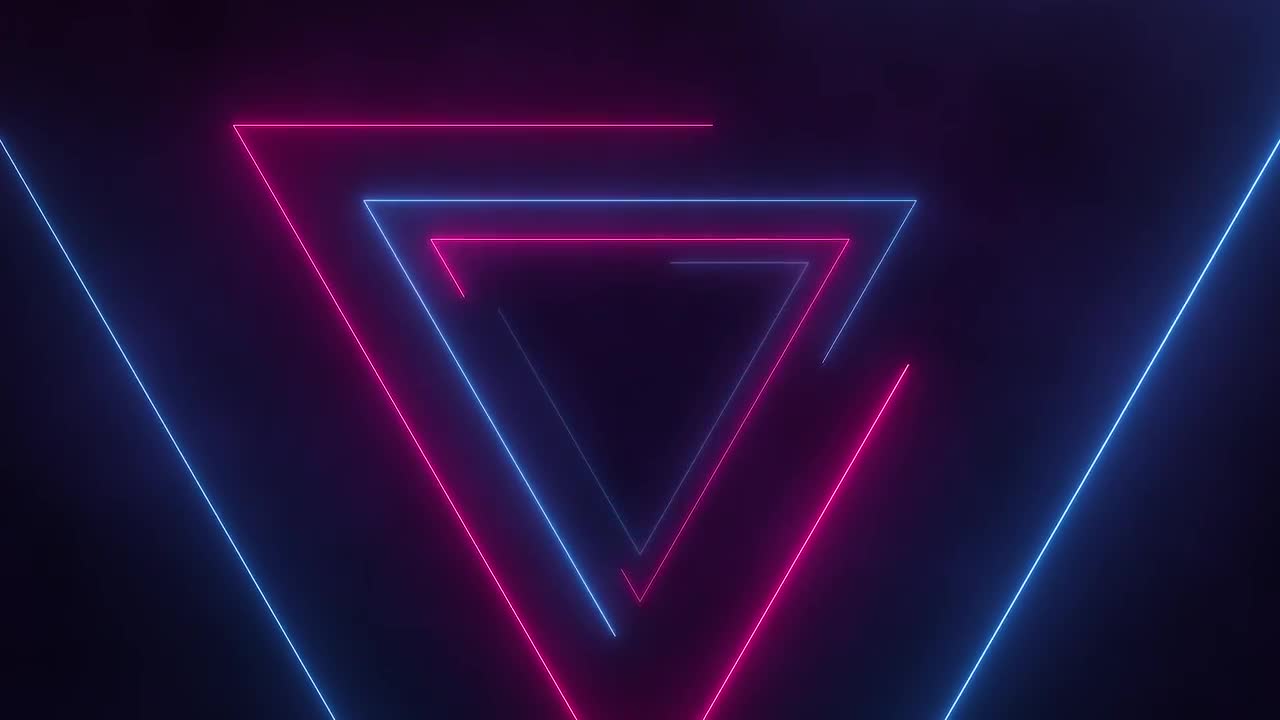 Retro Neon Triangles - Stock Motion Graphics | Motion Array