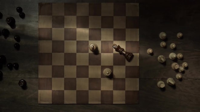 Man thinking about next chess move gets checkmate - Free Stock Video