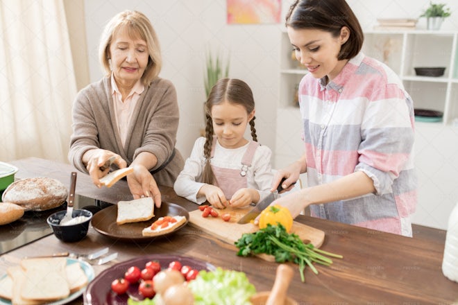 Making Sandwiches Together - Stock Photos | Motion Array