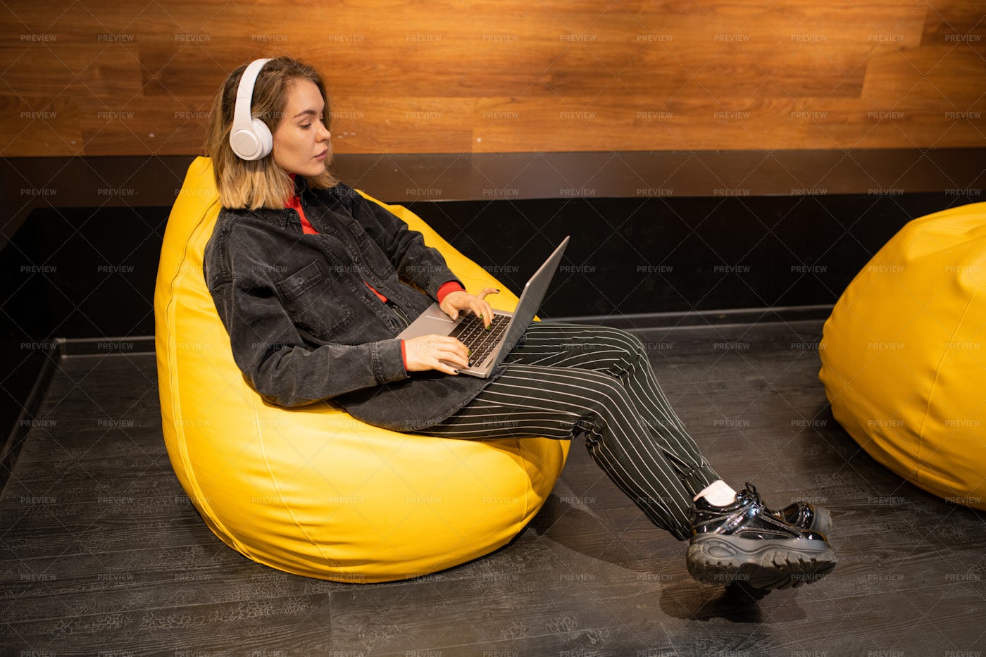 Pretty Young Restful Woman In...: Stock Photos