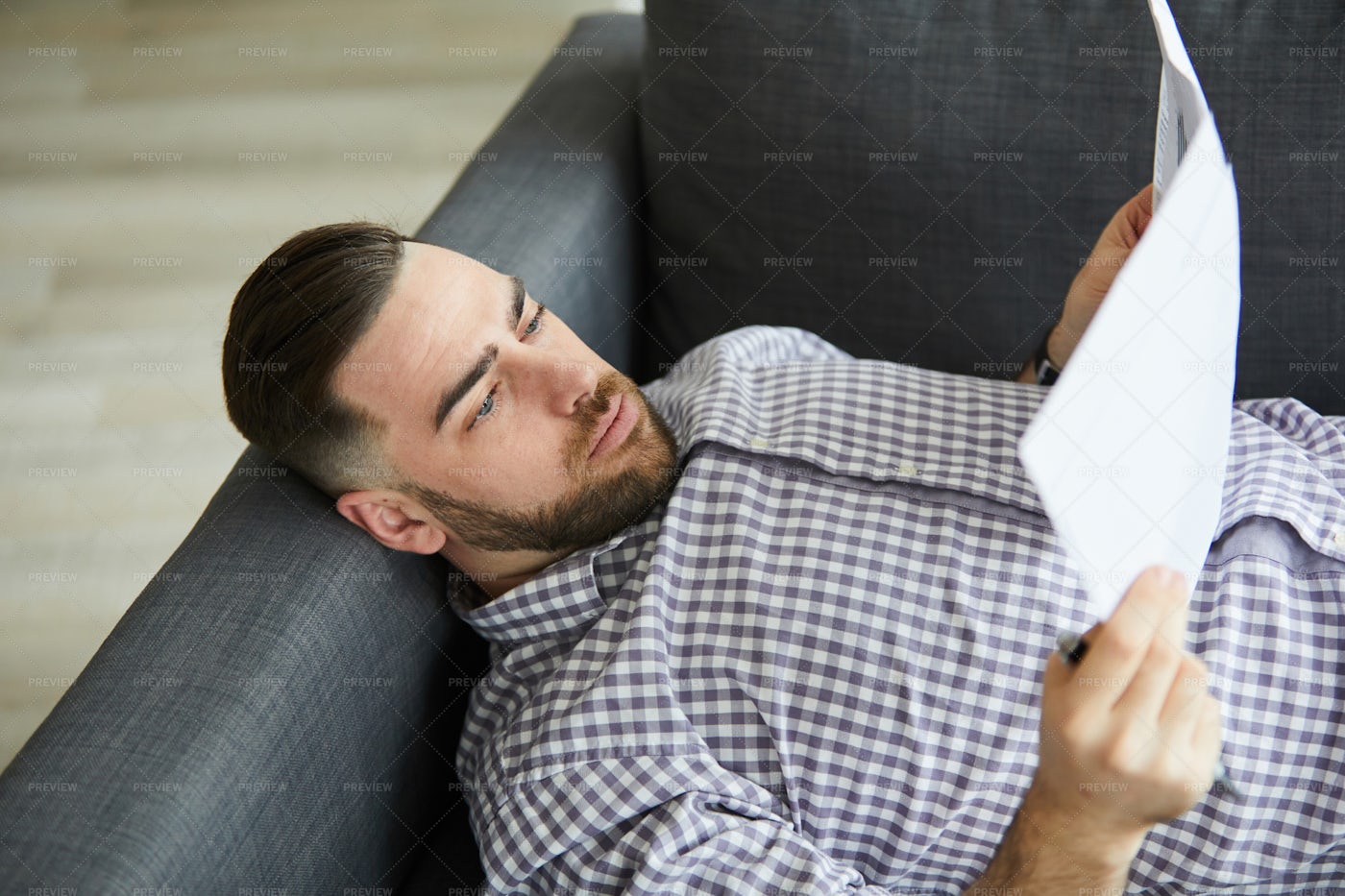 Man With Papers: Stock Photos