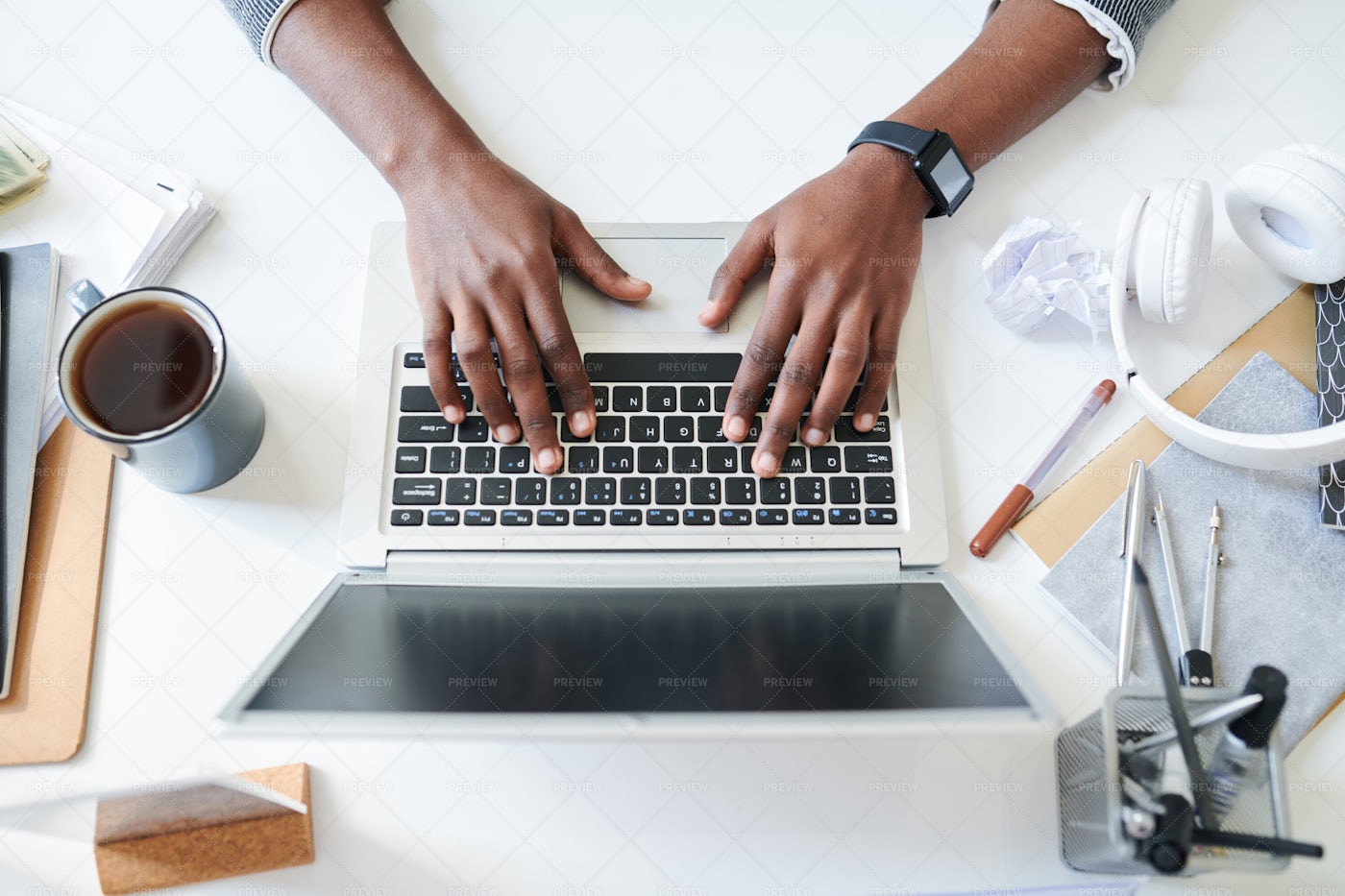 Preparing Business Project: Stock Photos