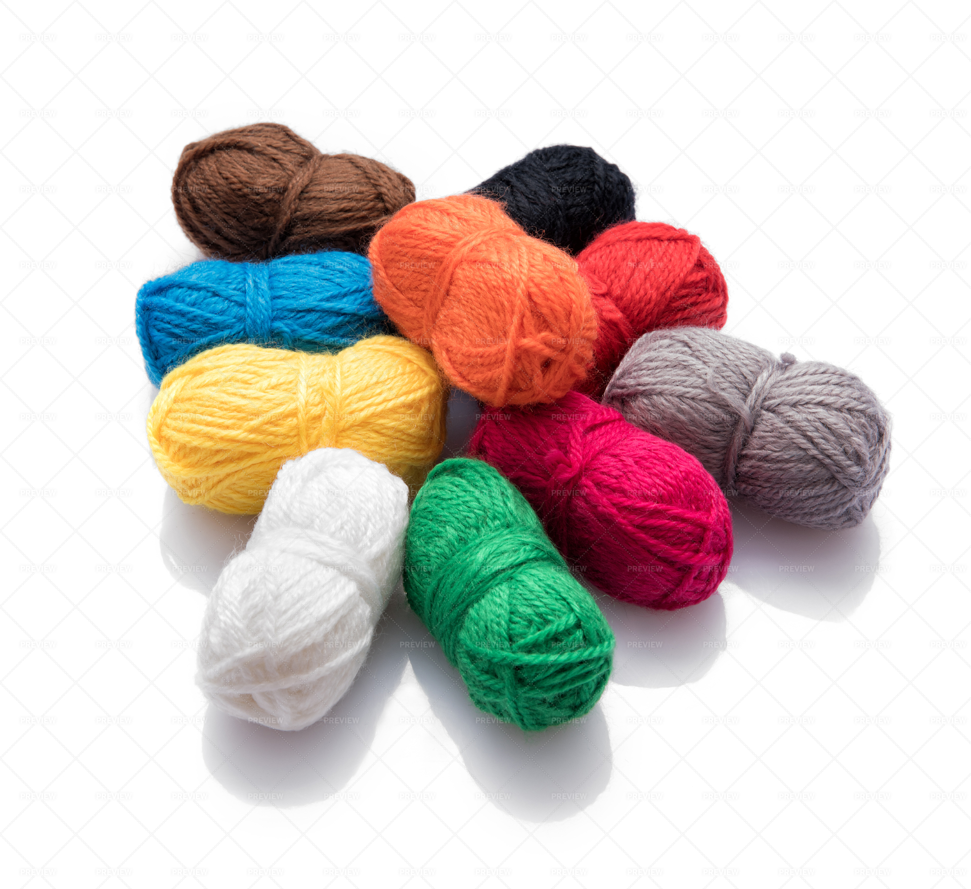 colored wool balls