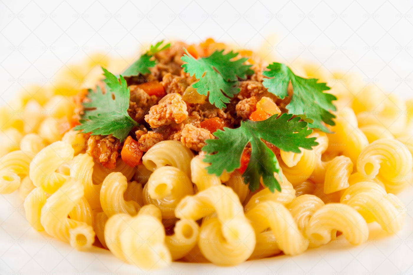 Pasta Bolognese Closeup: Stock Photos