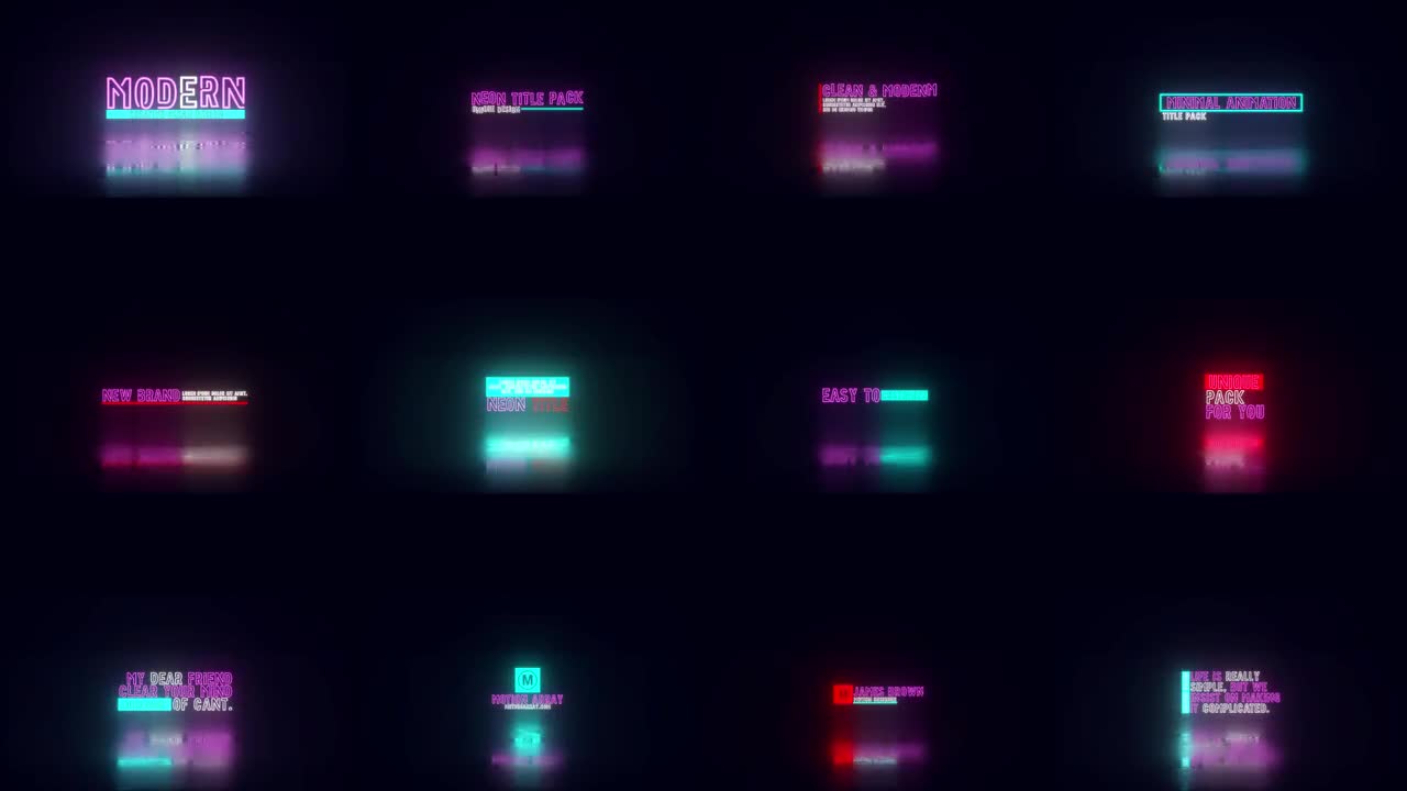 Neon Title Pack - After Effects Templates | Motion Array