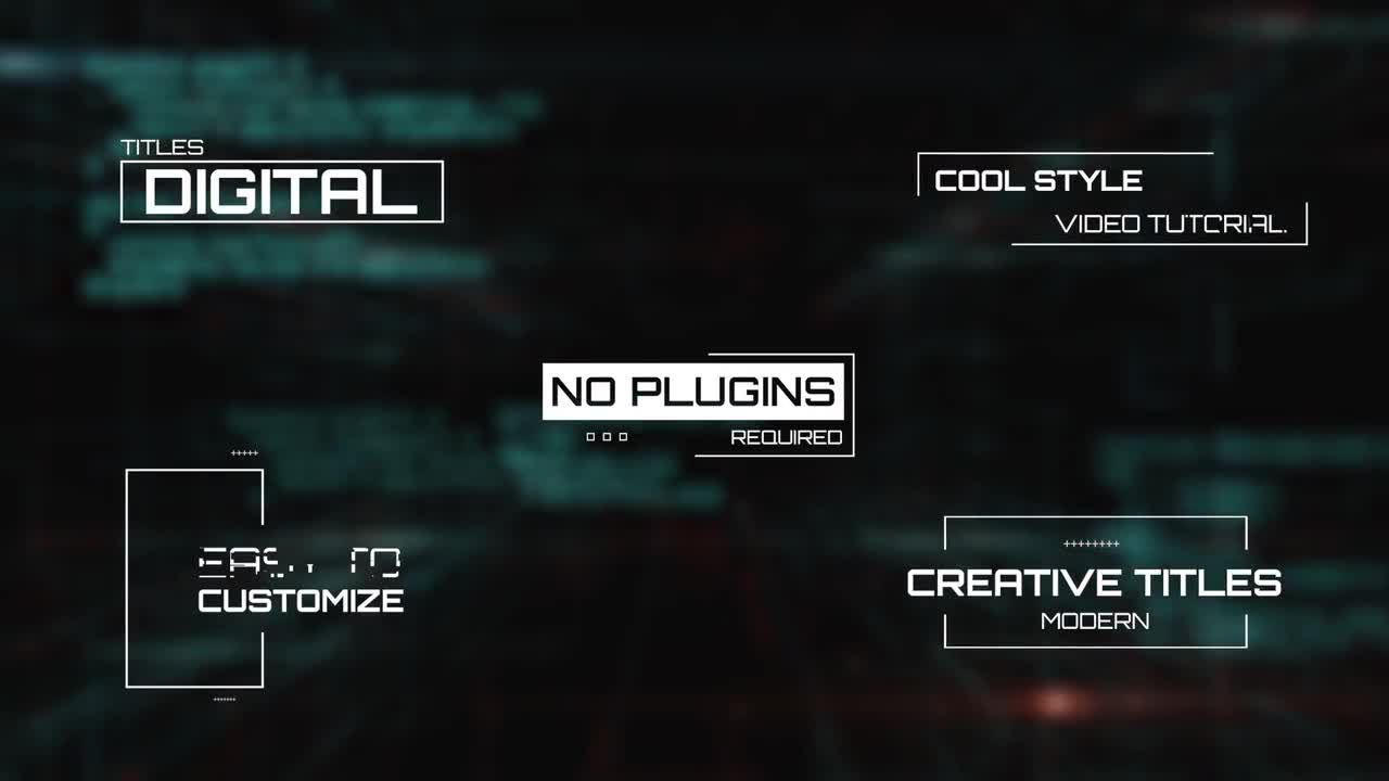 digital world cinematic titles after effects template free download