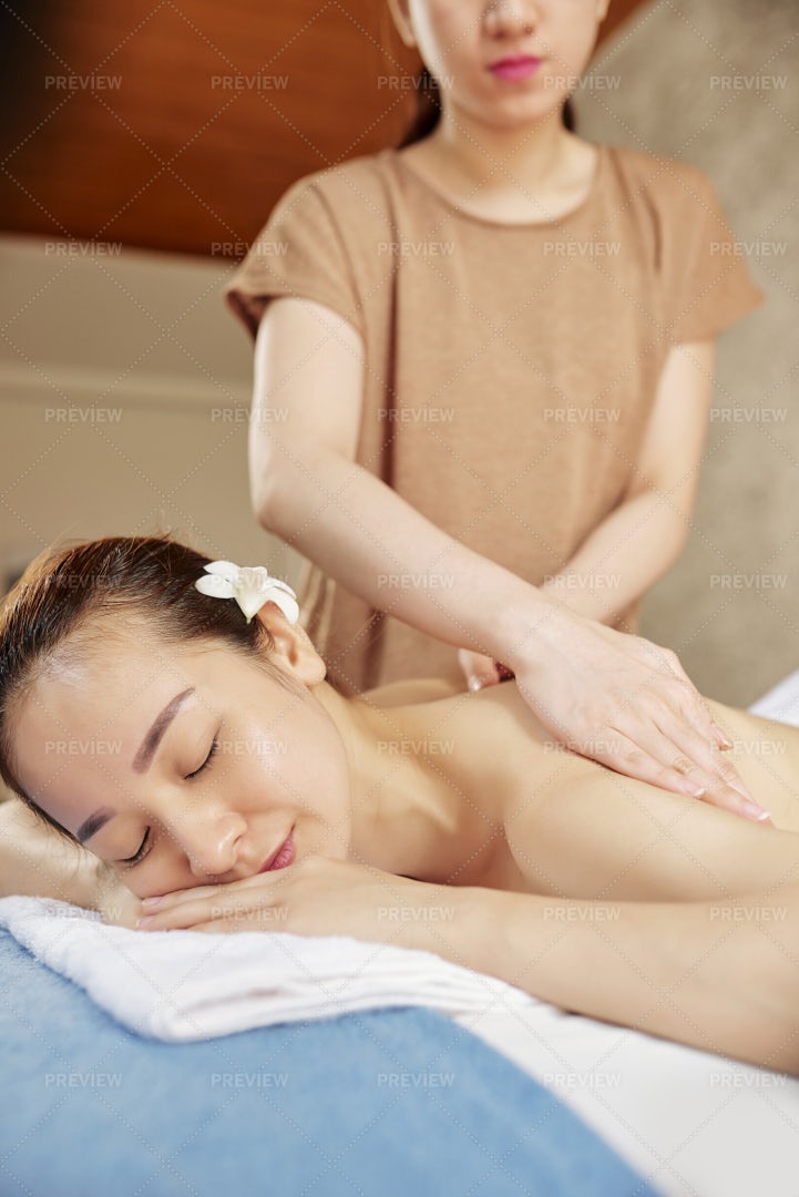 Woman Resting In Spa Salon: Stock Photos