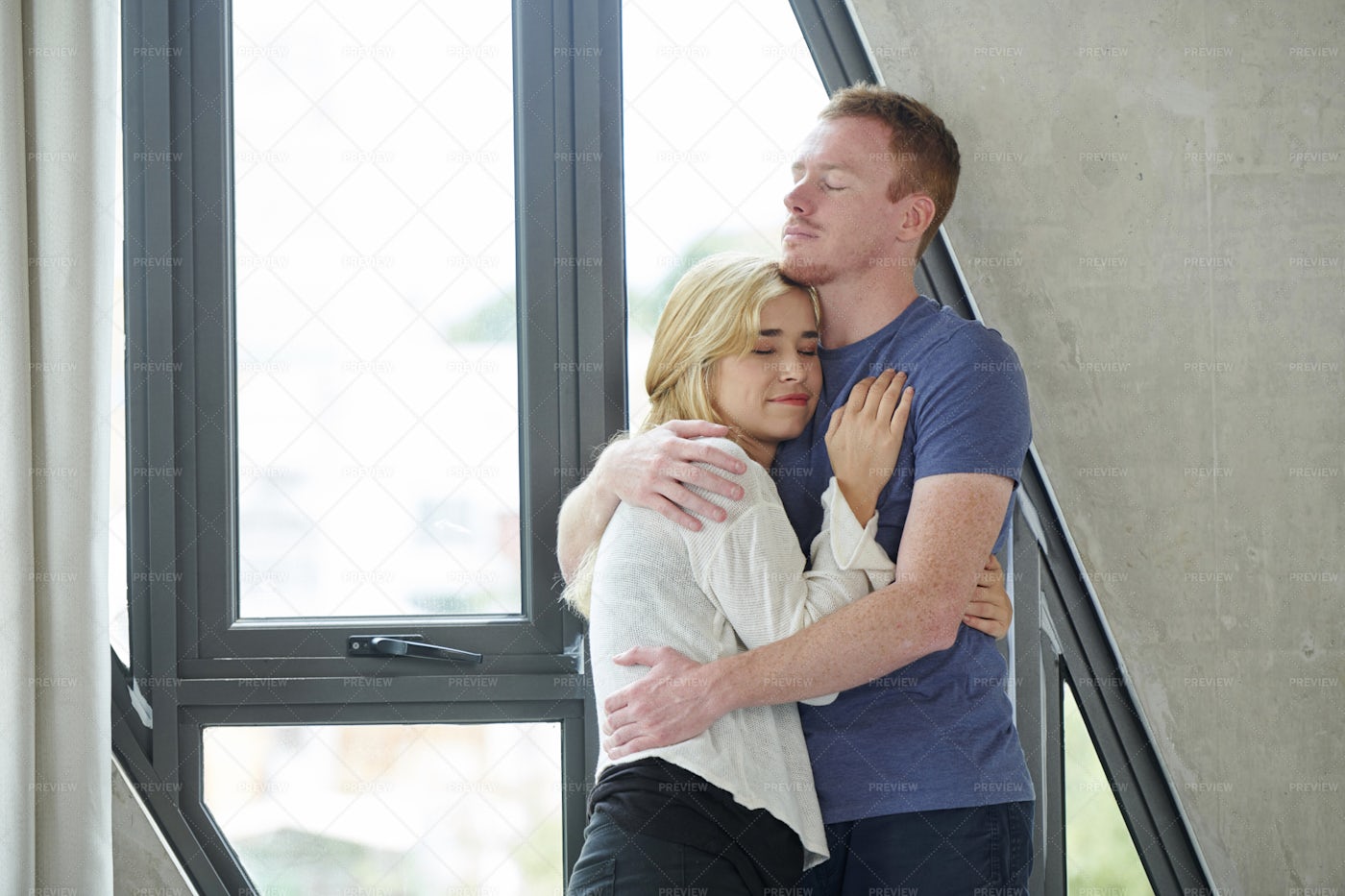 Embracing Young Couple: Stock Photos