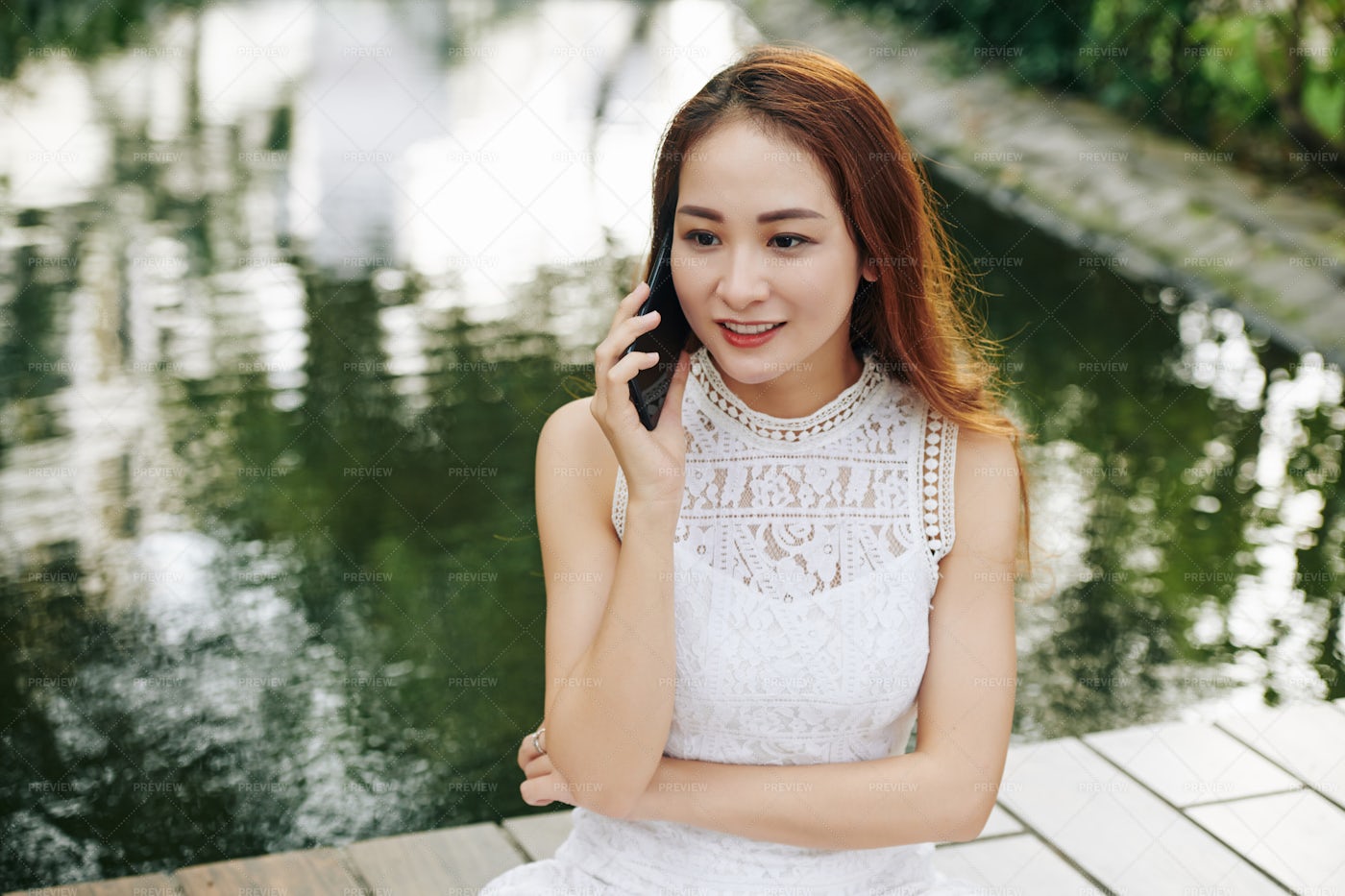 Young Woman Talking On Phone: Stock Photos