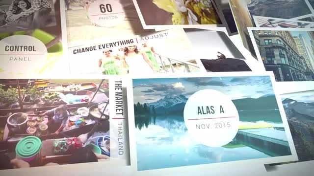 Scattered Pictures Slideshow: After Effects Templates