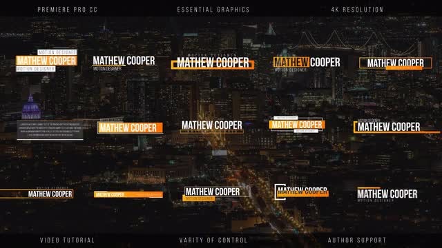 Minimal Lower Thirds: Motion Graphics Templates
