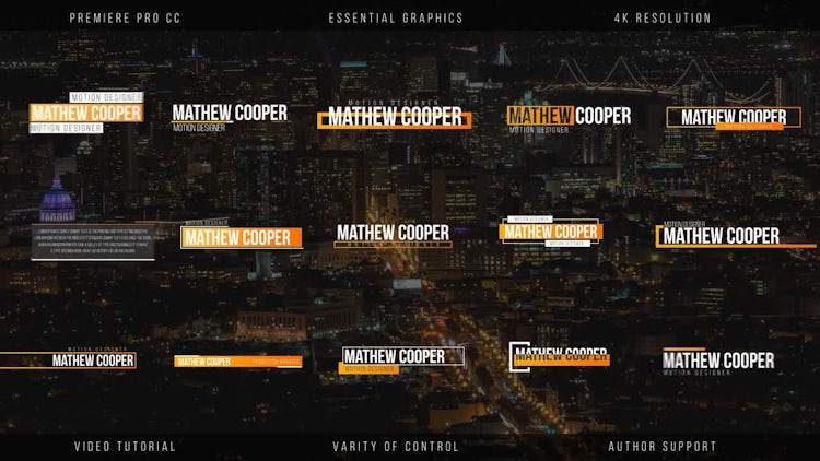 Minimal Lower Thirds: Motion Graphics Templates